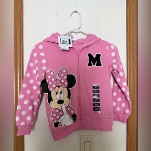 Disney Minnie Mouse Pink Hoodie with Polka Dots